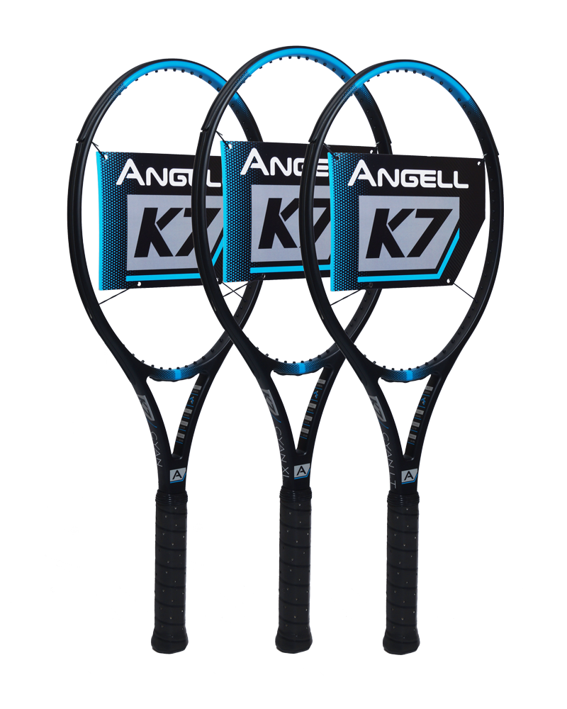 Cyan Blue Tennis Racket Angell Sport