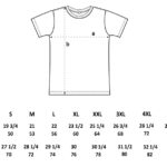 T shirt size guide