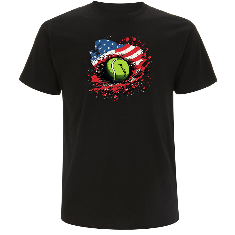 Angell Sport Flushing Black Tee, Smash the Stars T-shirt Image
